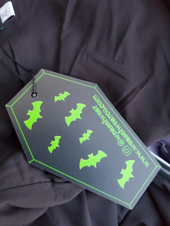 Weasel Wear Cloud-Pattern Strapless Fit-and-Flare Dress with Black Harness - Picture 12 of 13